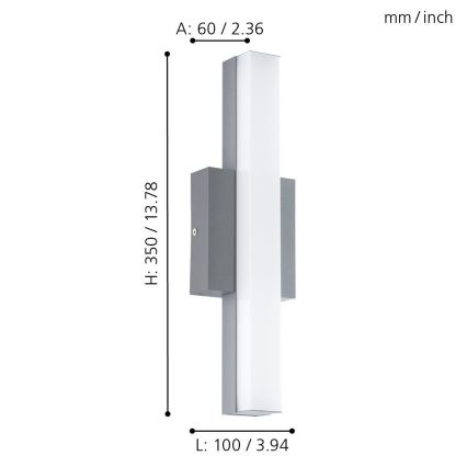 Eglo - LED venkovní svítidlo 1xLED/8W/230V IP44