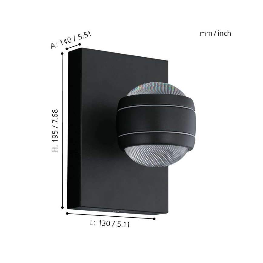 Eglo - LED venkovní svítidlo 2xLED/3,7W/230V IP44
