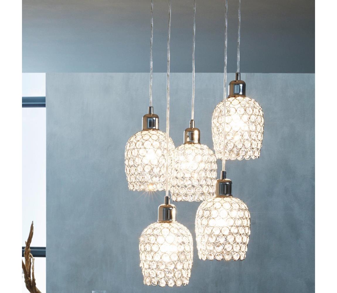 Eglo Eglo 94898 - Křišťálový lustr BONARES 1 5xE27/60W/230V EG94898