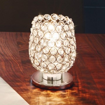 Eglo 94899 - Křišťálová stolní lampa BONARES 1 1xE27/60W/230V Eglo 94899 - Křišťálová stolní lampa BONARES 1 1xE27/60W/230V