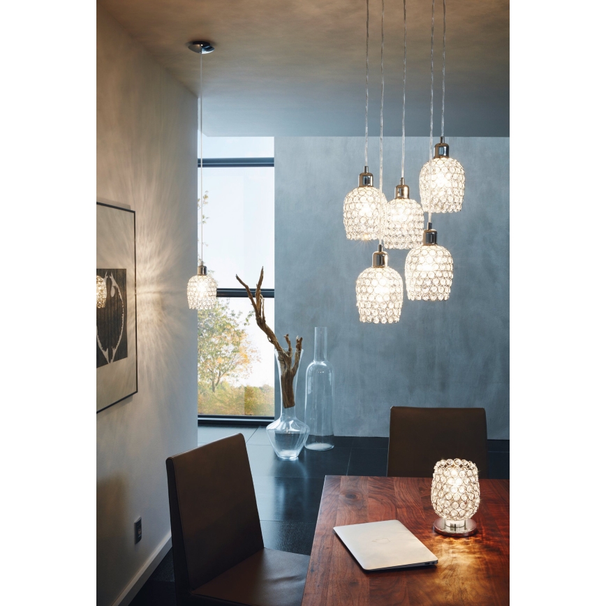 Eglo - Křišťálová stolní lampa 1xE27/60W/230V