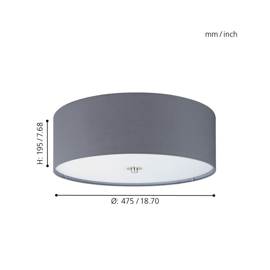 Eglo - Stropní svítidlo 3xE27/60W/230V