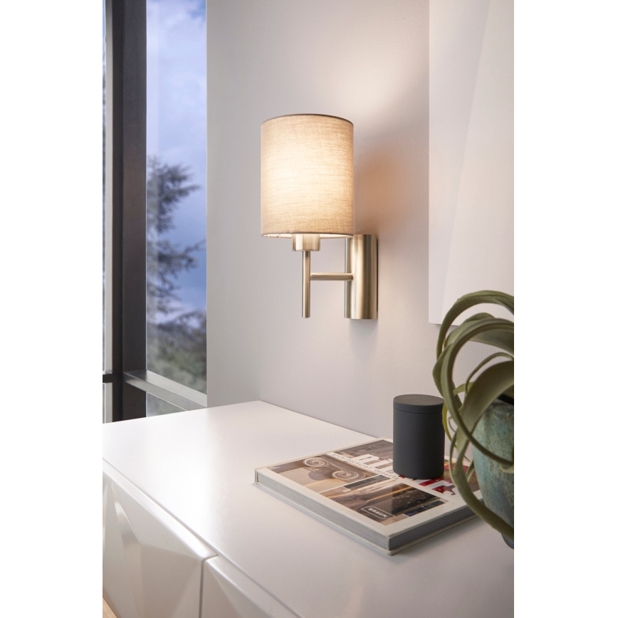 Eglo - Nástěnné svítidlo 1xE27/60W/230V taupe