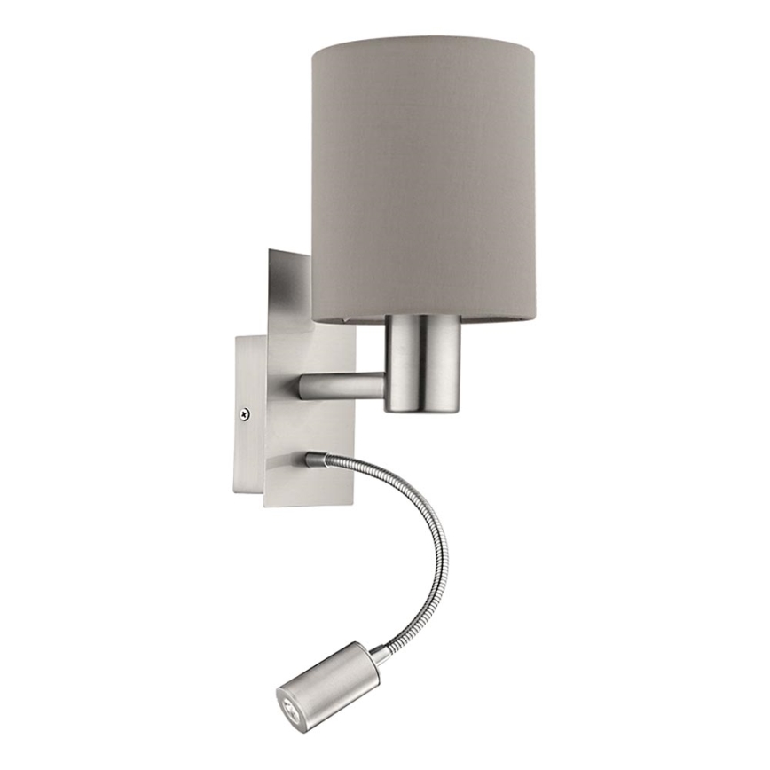 Eglo 94931 - LED Flexibilní svítidlo PASTERI 1xE27/60W + LED/2,4W