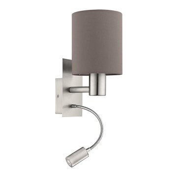 Eglo 94933 - LED nástěnné svítidlo PASTERI 1xE27/60W + LED/2,4W Eglo 94933 - LED nástěnné svítidlo PASTERI 1xE27/60W + LED/2,4W