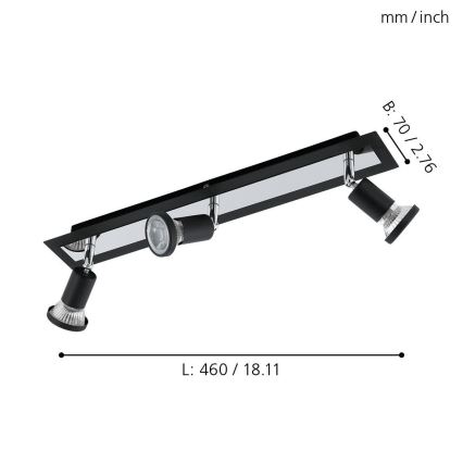 Eglo 94965 - LED Bodové svítidlo SARRIA 3xGU10-LED/5W/230V