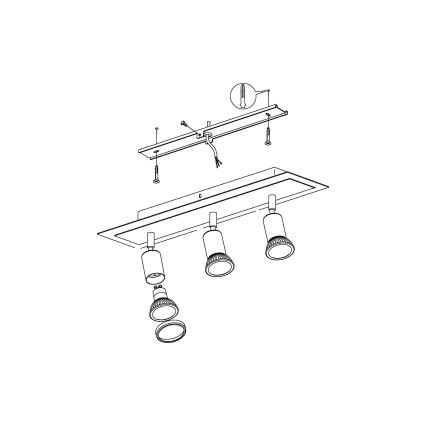 Eglo 94965 - LED Bodové svítidlo SARRIA 3xGU10-LED/5W/230V