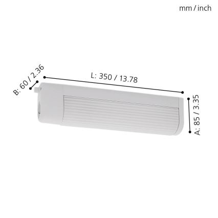 Eglo - Nástěnné svítidlo 2xE14/40W/230V