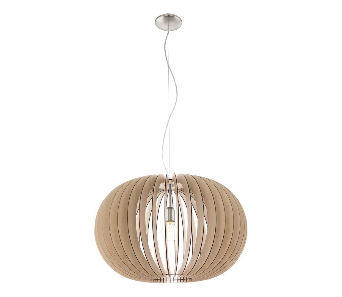 Eglo 95042 - Lustr na lanku STELLATO 1xE27/60W/230V pr. 70 cm béžová 95042