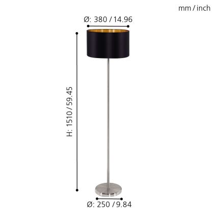 Eglo - Stojací lampa 1xE27/60W/230V