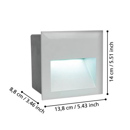 Eglo - LED Venkovní orientační svítidlo 1xLED/3,7W/230V IP65