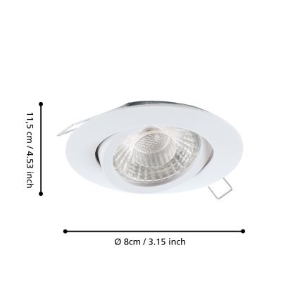 Eglo - SADA 3x LED podhledové svítidlo TEDO 3xGU10-LED/5W/230V