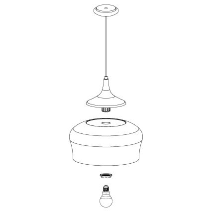 Eglo - Lustr 1xE27/60W/230V