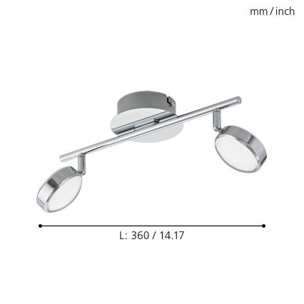 Eglo 95629 - LED Bodové svítidlo SALTO 2xLED/5,4W/230V