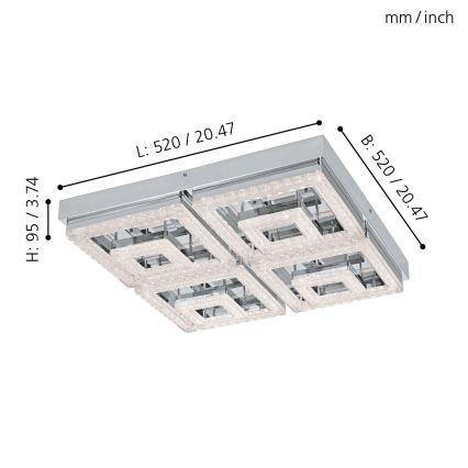 Eglo - LED Stropní svítidlo LED/48W/230V