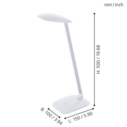 Eglo - LED Stmívatelná stolní lampa LED/4,5W/12V/230V