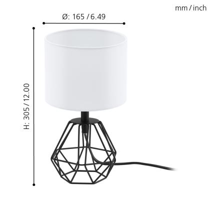 Eglo - Stolní lampa 1xE14/60W/230V