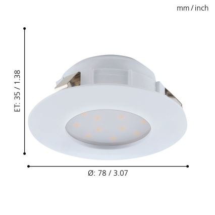 Eglo - LED podhledové svítidlo LED/4,9W/230V