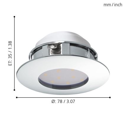 Eglo - LED podhledové svítidlo LED/4,9W/230V