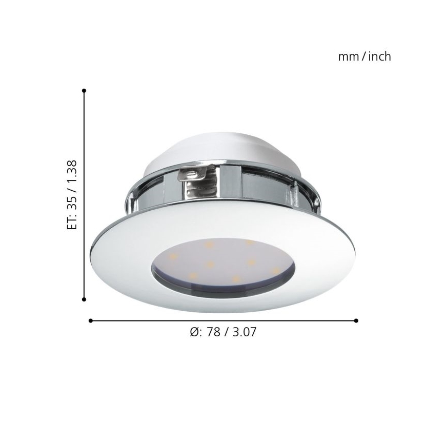 Eglo - SADA 3x LED podhledové svítidlo PINEDA 1xLED/4,9W/230V