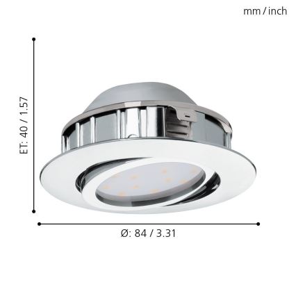 Eglo - LED podhledové svítidlo 1xLED/6W/230V