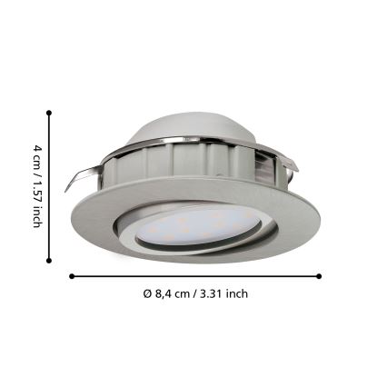Eglo - SADA 3x LED podhledové svítidlo PINEDA LED/4,9W/230V