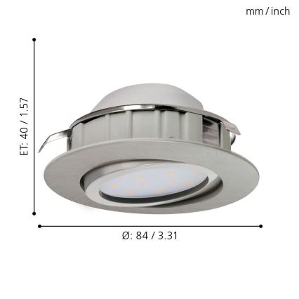 Eglo - LED podhledové svítidlo LED/6W/230V