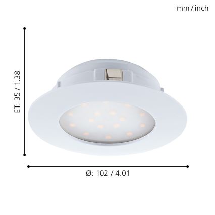 Eglo - LED podhledové svítidlo 1xLED/11W/230V