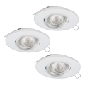 Eglo 95895 - SADA 3x LED podhledové svítidlo PENETO 1 1xGU10-LED/3W/230V