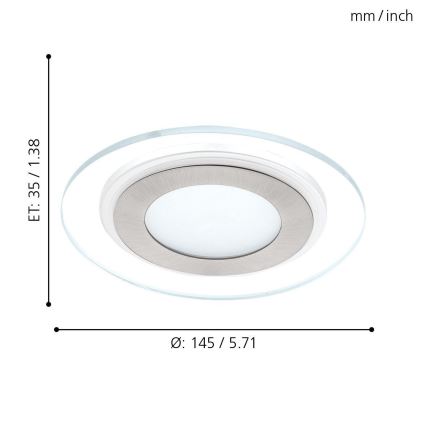 Eglo - LED podhledové svítidlo 1xLED/11W/230V