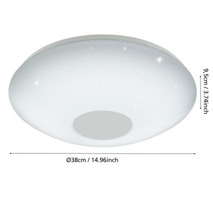 Eglo - LED Stmívatelné stropní svítidlo LED/20W/230V + dálkové ovládání 