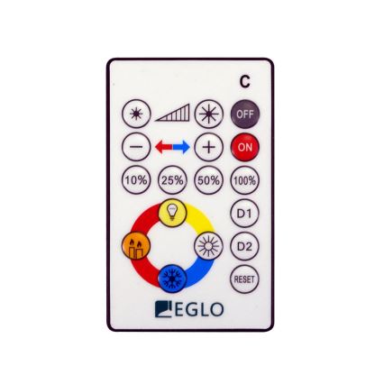 Eglo - LED Stmívatelné stropní svítidlo LED/20W/230V + dálkové ovládání 