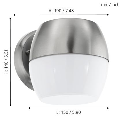 Eglo - LED Venkovní nástěnné svítidlo LED/11W IP44