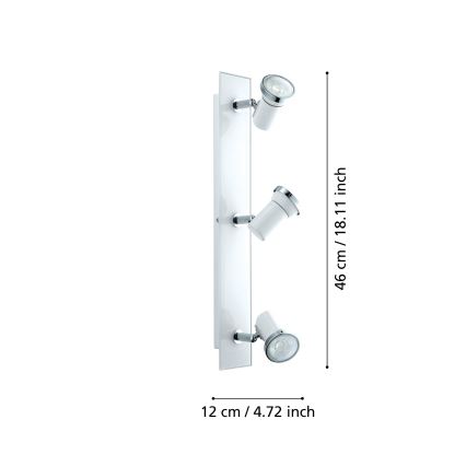 Eglo - LED koupelnové bodové svítidlo 3xGU10-LED/3,3W/230V IP44