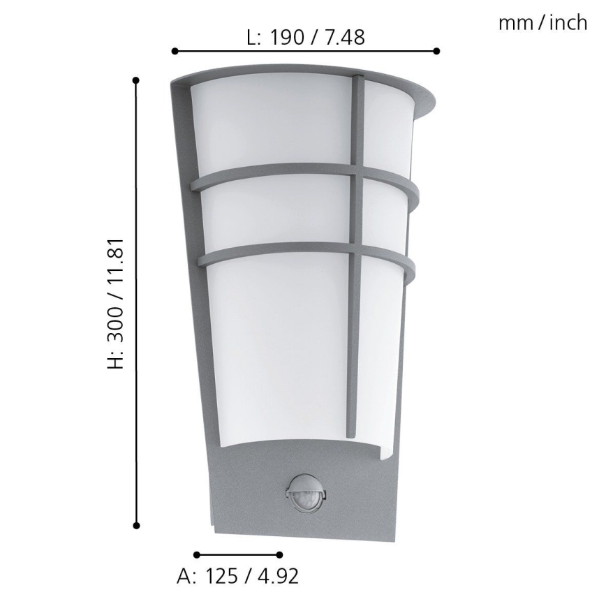 Eglo - LED Venkovní nástěnné svítidlo se senzorem 2xLED/2,5W IP44