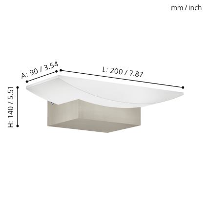 Eglo - LED nástěnné svítidlo 1xLED/5,6W/230V