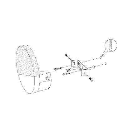 Eglo - LED nástěnné svítidlo 1xLED/4,5W/230V