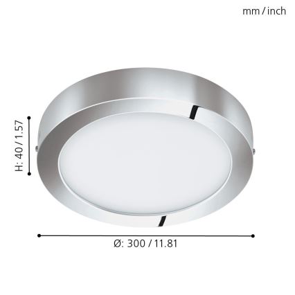 Eglo 96058 - LED koupelnové svítidlo FUEVA 1 LED/22W/230V IP44