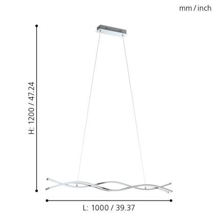 Eglo - LED lustr 3xLED/13W/230V