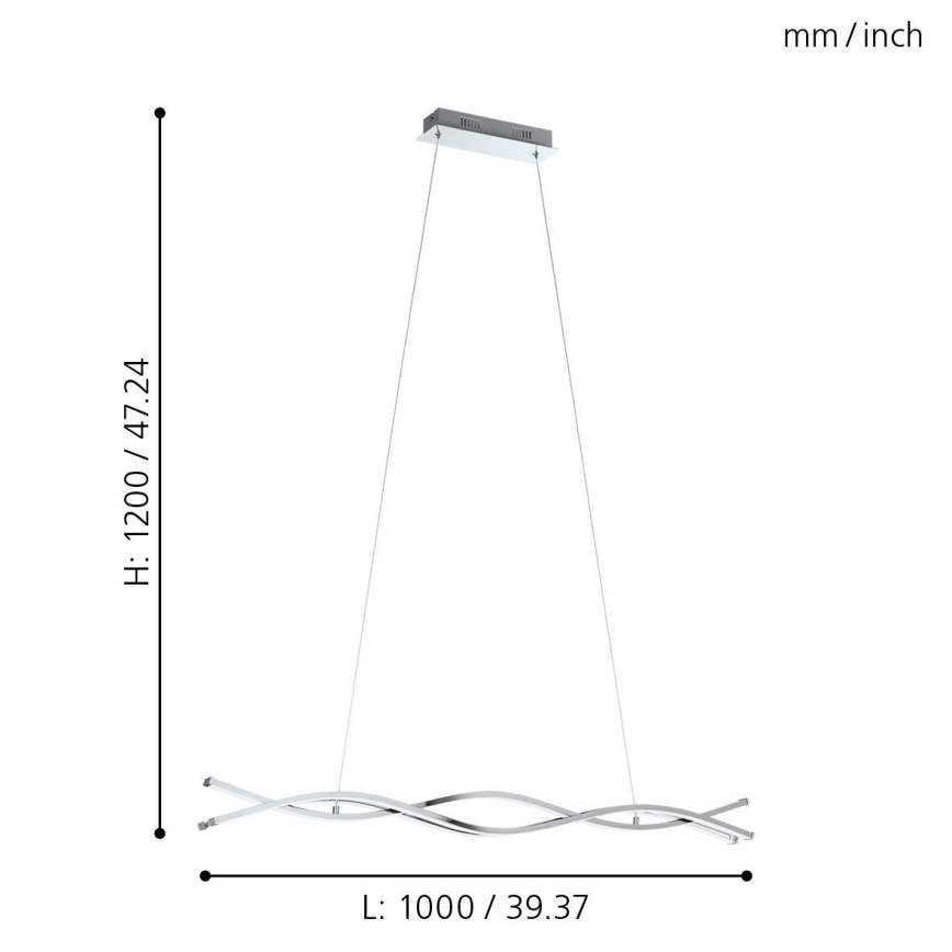 Eglo - LED lustr 3xLED/13W/230V