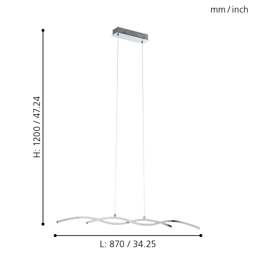 Eglo - LED lustr 2xLED/9W/230V