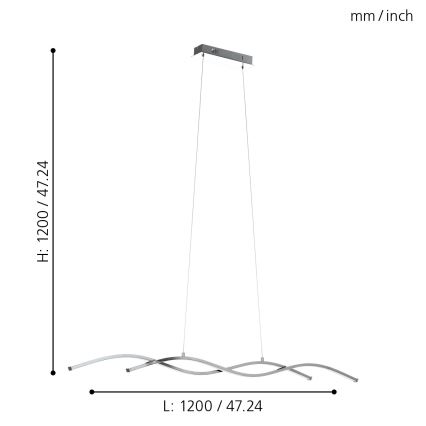 Eglo - LED lustr 2xLED/14W/230V