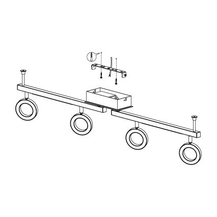 Eglo - Bodové svítidlo 4xLED/3,2W + 2xLED/3,3/230V