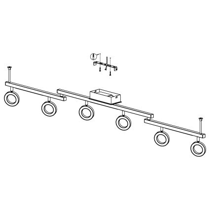 Eglo - Bodové svítidlo 6xLED/3,2W + 3xLED/3,3/230V