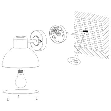 Eglo - Venkovní nástěnné svítidlo 1xE27/60W IP44