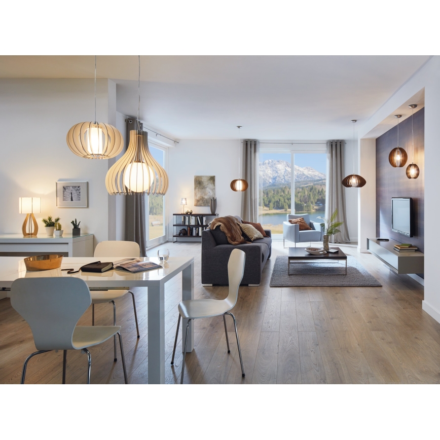 Eglo 96211 - Lustr na lanku TINDORI 1xE27/60W/230V pr. 50 cm bílá