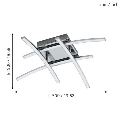 Eglo - LED Přisazený lustr 4xLED/5W/230V