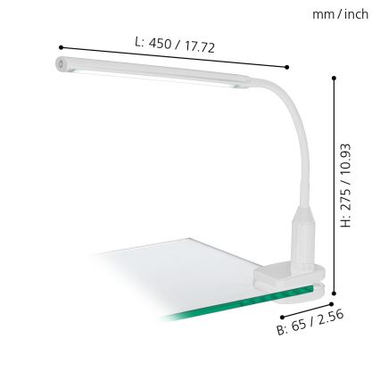 Eglo - LED Stmívatelná lampa s klipem LED/4,5W/230V