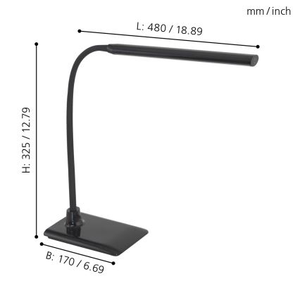 Eglo - LED Stmívatelná stolní lampa LED/4,5W/230V