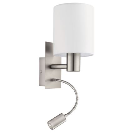 Eglo - LED Flexibilní svítidlo 1xE27/40W+LED/3,8W bílá